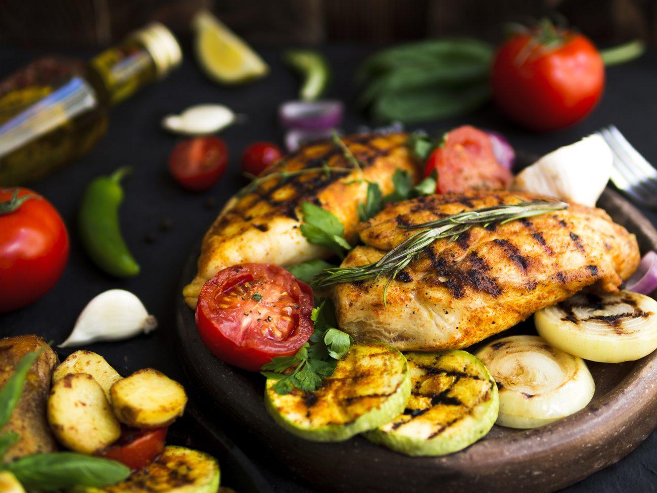 Grilled Chicken with Roasted Veggies