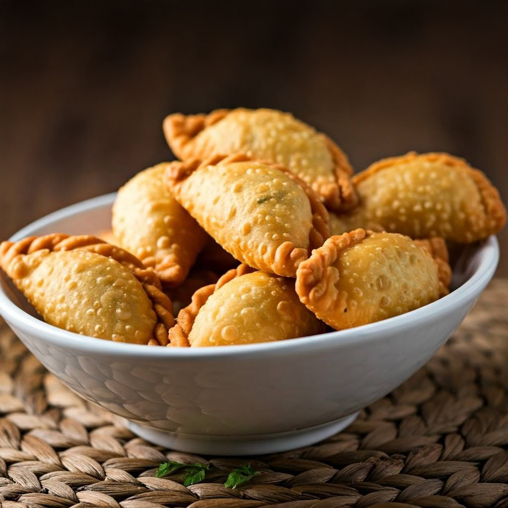 Kozhi Ada is a crispy Malabar snack filled with a spiced chicken mixture. This deep-fried delight is perfect for iftar or as an evening snack, offering a crunchy bite with flavorful chicken stuffing.