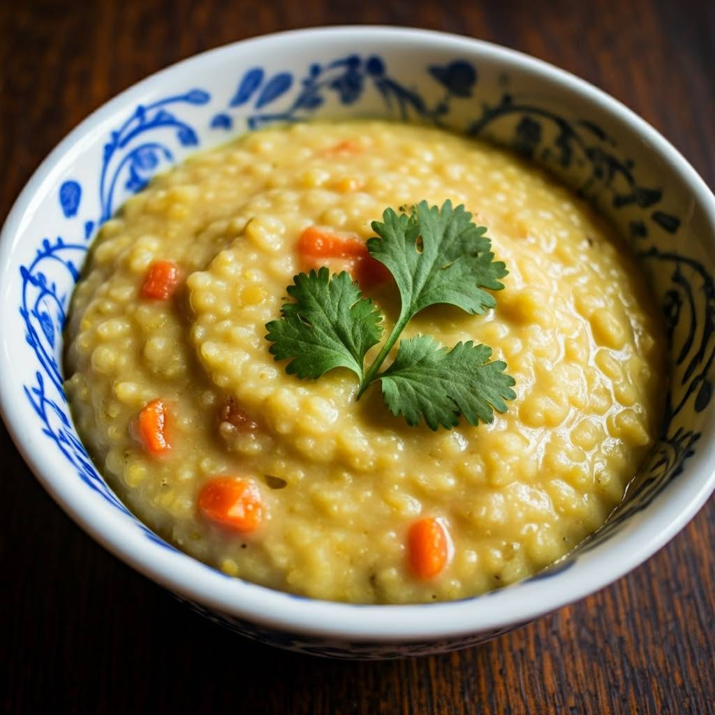 Nombu Kanji is a traditional South Indian porridge made with rice, lentils, and spices, commonly enjoyed during Ramadan for Iftar. Light, nutritious, and flavorful, it's a comforting dish perfect for breaking the fast.